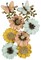Little Birdie Arcadia Paper Flowers 8/Pkg-Sunshine And Lemonade
